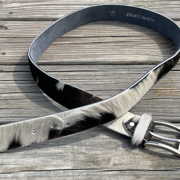 Original COWHIDE BELTS with Full Grain Leather Backside Unisex 100% Real Cowhide - Picture 15 of 15